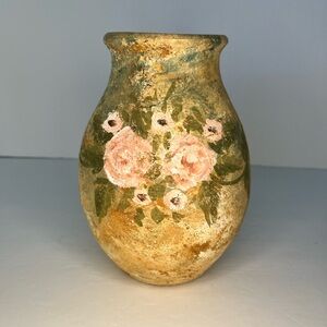 Handmade Clay Pottery Hand Thrown Painted Art Vase Vessel Rustic Philippines